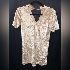 Hollister Cream Velvet Dress